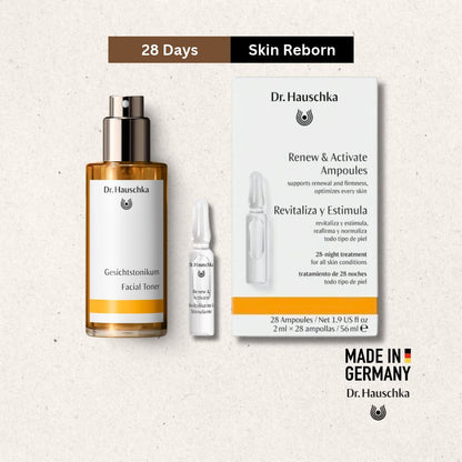 Dr.Hauschka 爽膚精華水＋骨膠原重啟緊緻精華露套裝 | Facial Toner + Renew & Activate Ampoules Set